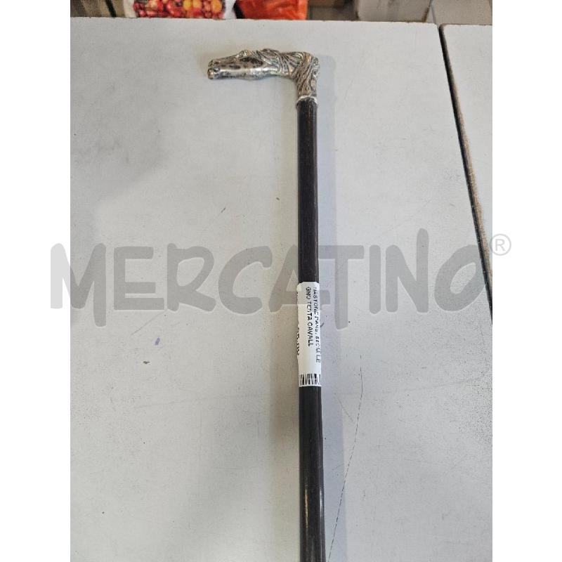 BASTONE PASS. 88CM LEGNO TESTA CAVALLO LAMINA | Mercatino dell'Usato Modena 1