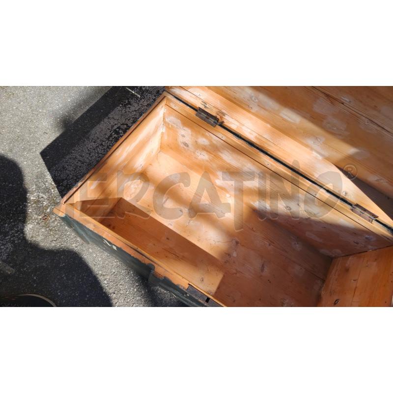 BAULE LEGNO VINTAGE MILITARE | Mercatino dell'Usato Modena 3