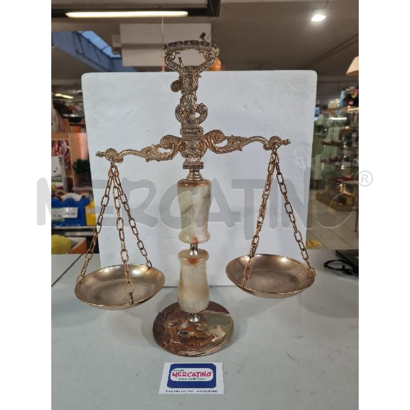 BILANCIA ONICE E MET. OTTONATO 45X40CM DANNEGGIATA | Mercatino dell'Usato Modena 1