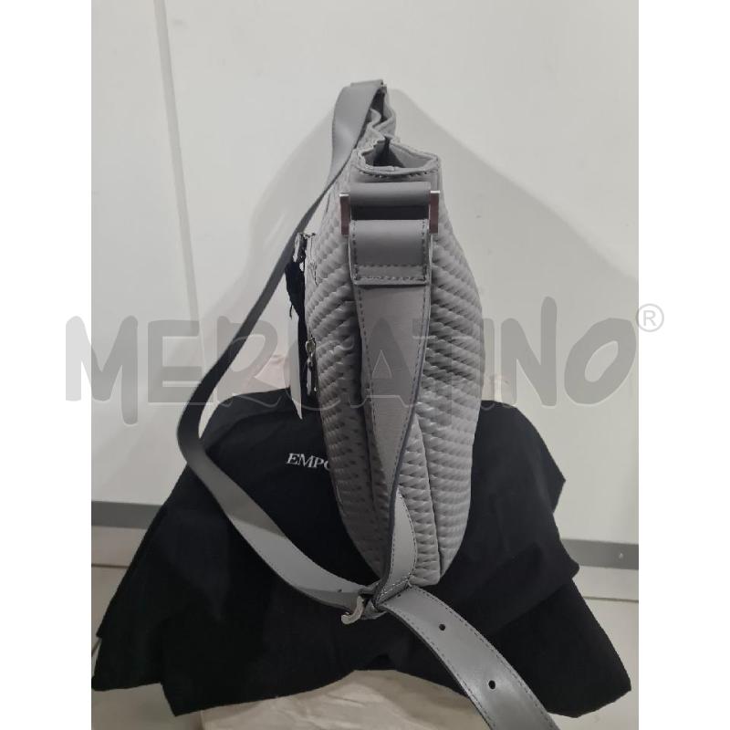 BORSA DONNA ARMANI GRIGIO PELLE | Mercatino dell'Usato Modena 3