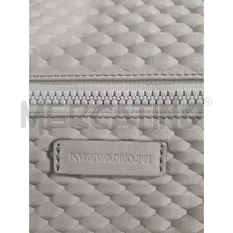 BORSA DONNA ARMANI GRIGIO PELLE | Mercatino dell'Usato Modena 4