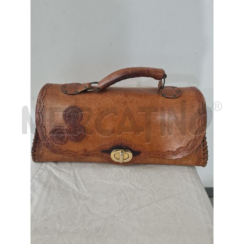 BORSA DONNA BAULETTO CUOIO DECORATO | Mercatino dell'Usato Modena 1