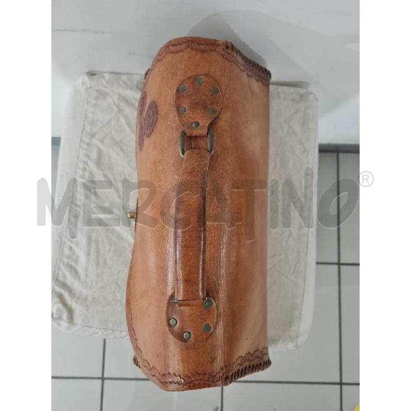BORSA DONNA BAULETTO CUOIO DECORATO | Mercatino dell'Usato Modena 3