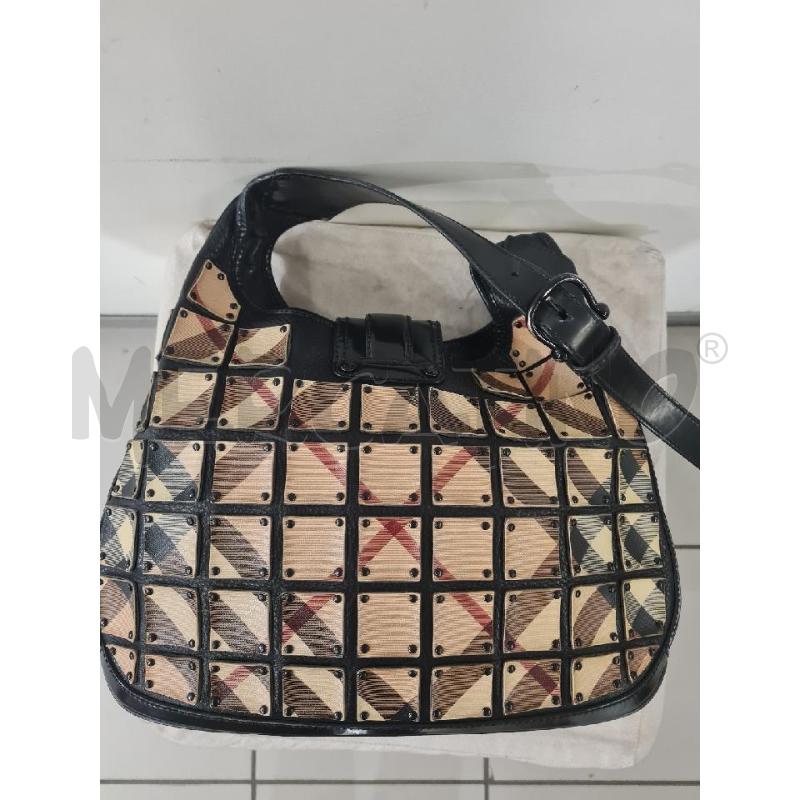 BORSA DONNA BURBERRY NERA QUADRATI APPLICATI | Mercatino dell'Usato Modena 3