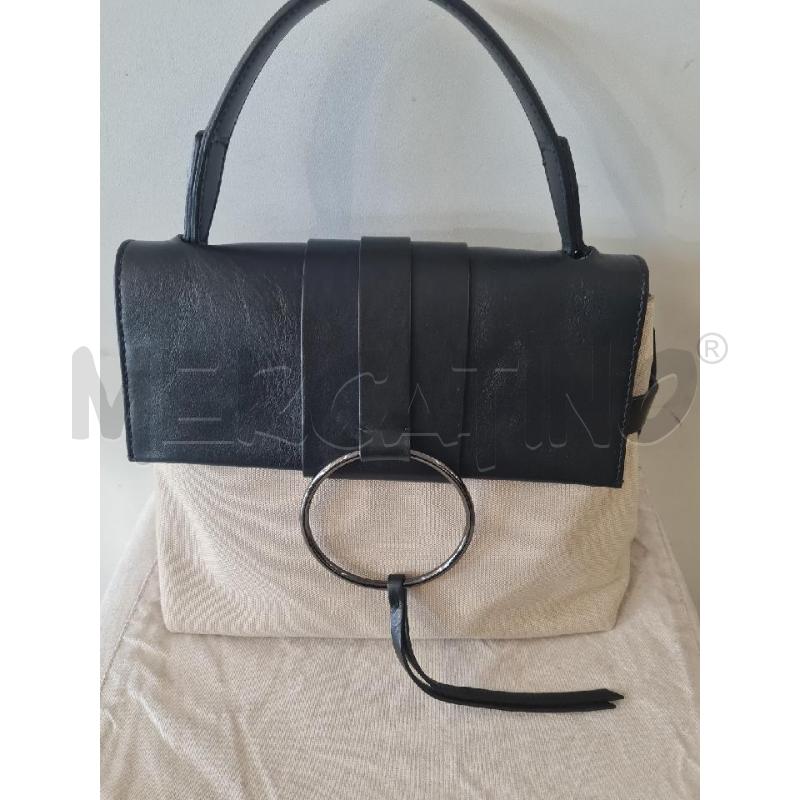 BORSA DONNA CHIARINI BEIGE NERA | Mercatino dell'Usato Modena 1