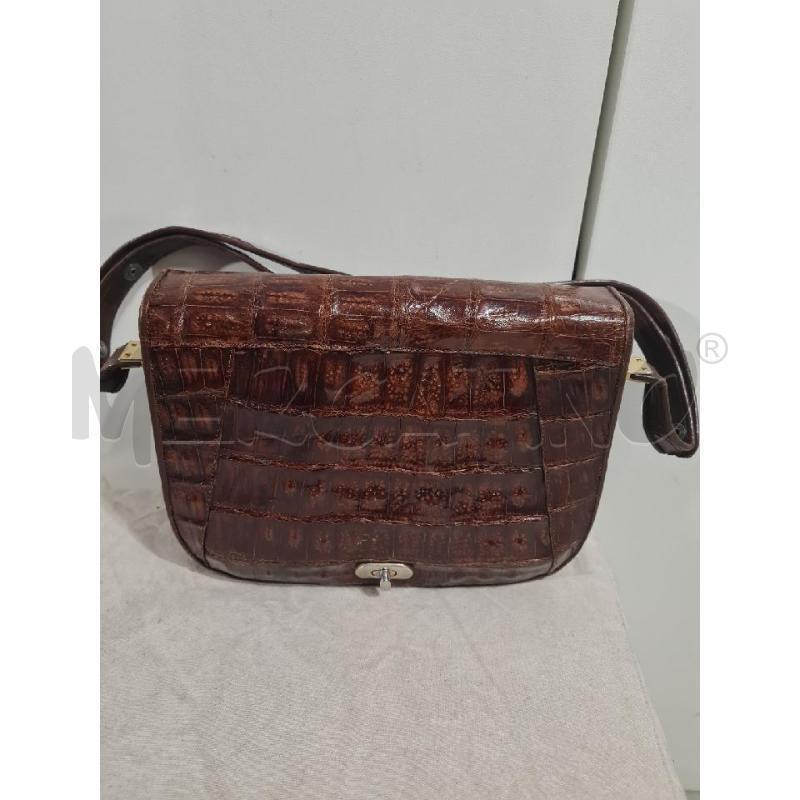BORSA DONNA COCCODRILLO MARRONE | Mercatino dell'Usato Modena 1