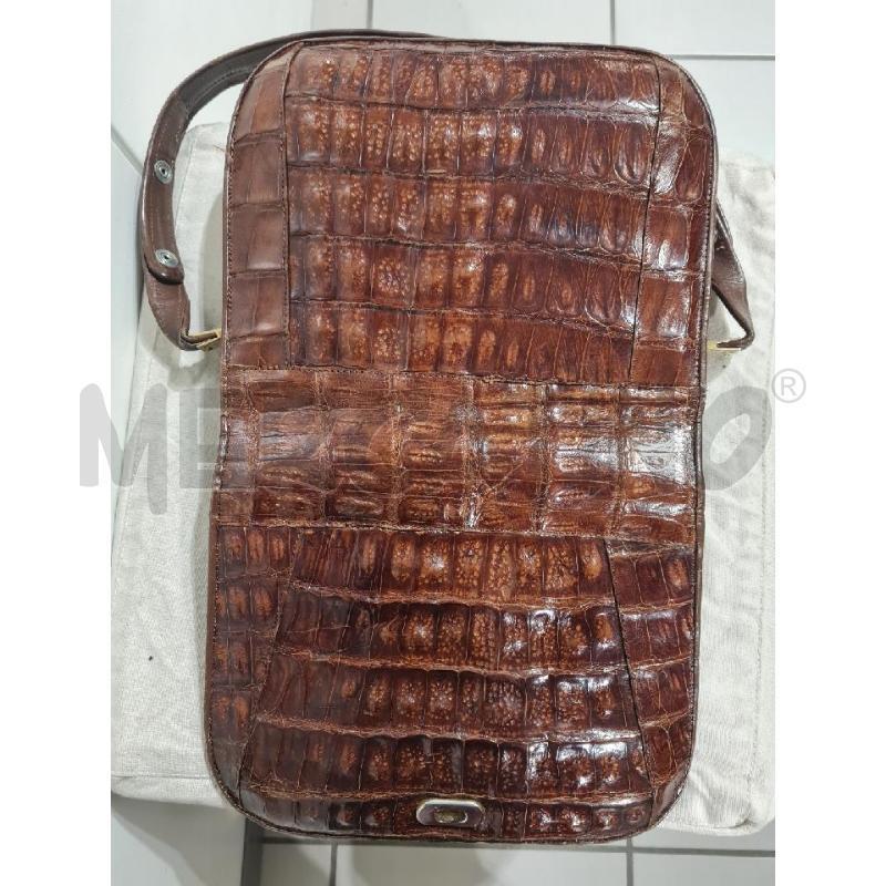 BORSA DONNA COCCODRILLO MARRONE | Mercatino dell'Usato Modena 3