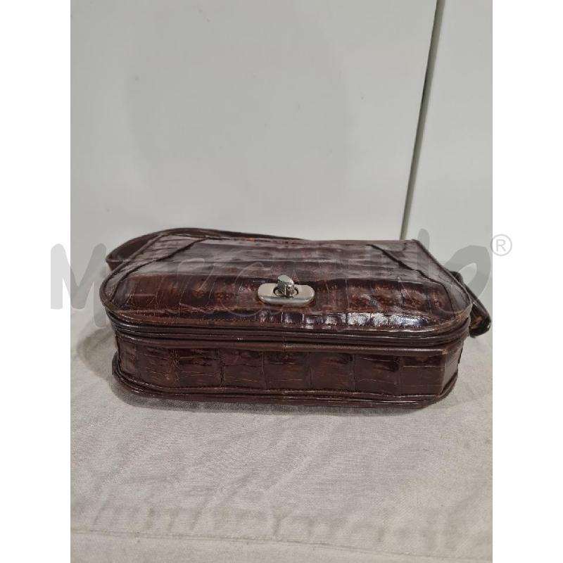 BORSA DONNA COCCODRILLO MARRONE | Mercatino dell'Usato Modena 4