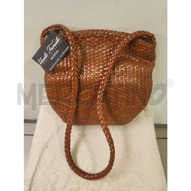 BORSA DONNA DE VECCHI INTRECCIATA CUOIO | Mercatino dell'Usato Modena 1