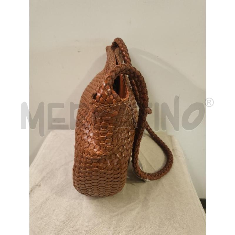 BORSA DONNA DE VECCHI INTRECCIATA CUOIO | Mercatino dell'Usato Modena 3