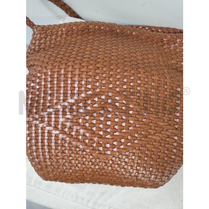 BORSA DONNA DE VECCHI INTRECCIATA CUOIO | Mercatino dell'Usato Modena 4