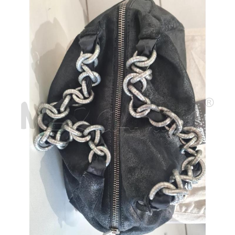 BORSA DONNA FAY PELLE NERA MAN ARGENTO | Mercatino dell'Usato Modena 2