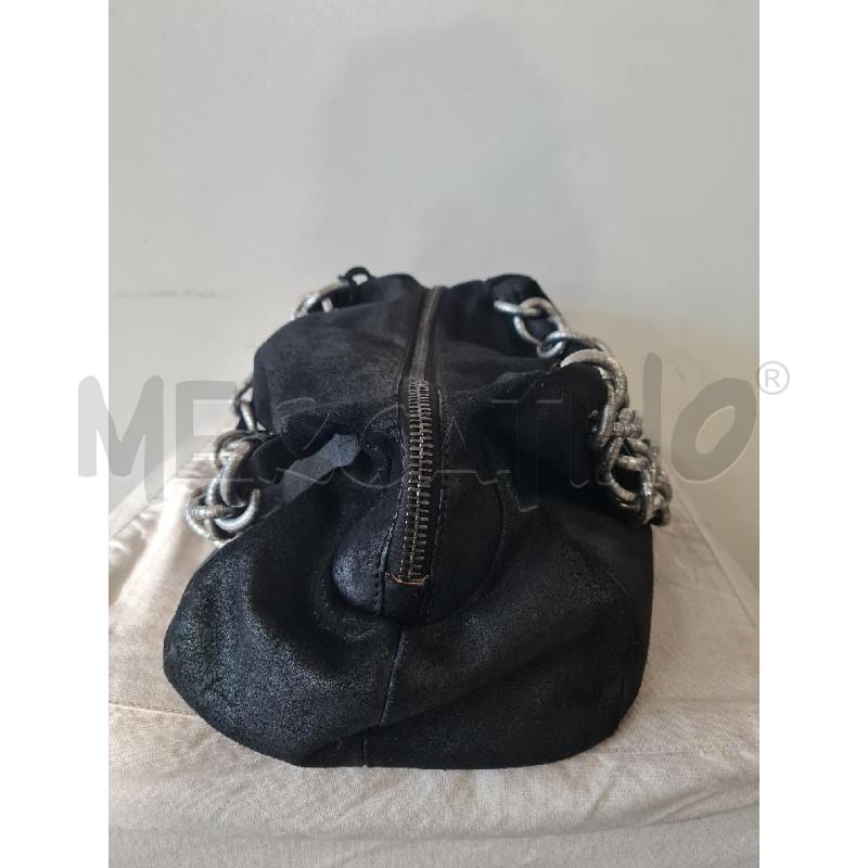 BORSA DONNA FAY PELLE NERA MAN ARGENTO | Mercatino dell'Usato Modena 4