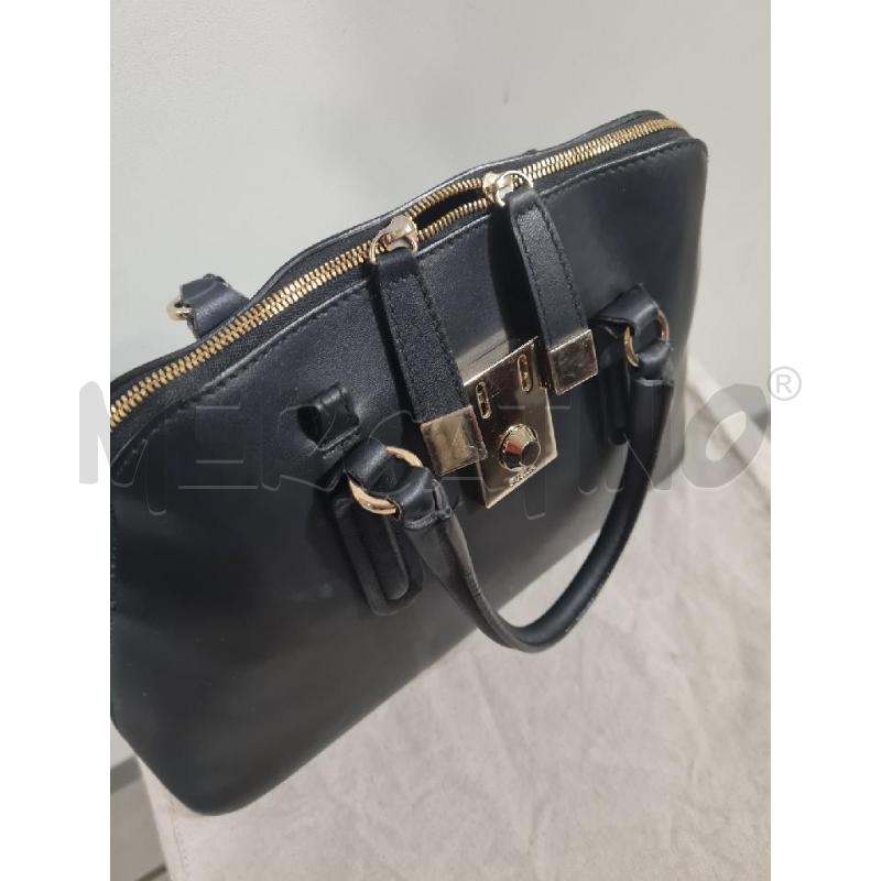 BORSA DONNA FURLA NERA CHIUSURA ORO  TRAPEZIO | Mercatino dell'Usato Modena 4