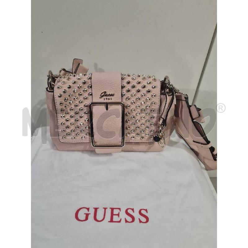 BORSA DONNA GUESS ROSA CON BORCHI | Mercatino dell'Usato Modena 1