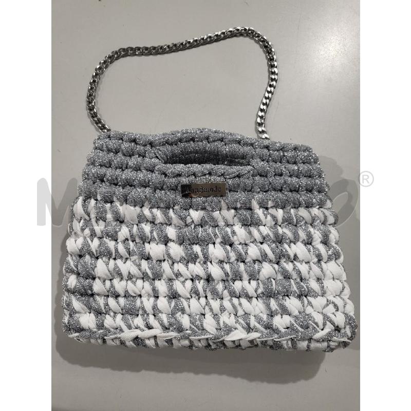 BORSA DONNA INTRECC ARGENTO HANDMADE | Mercatino dell'Usato Modena 1
