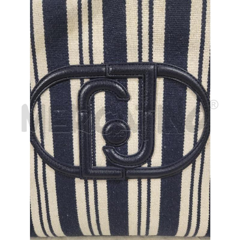 BORSA DONNA LIU JO TELA BEIGE BLU | Mercatino dell'Usato Modena 2