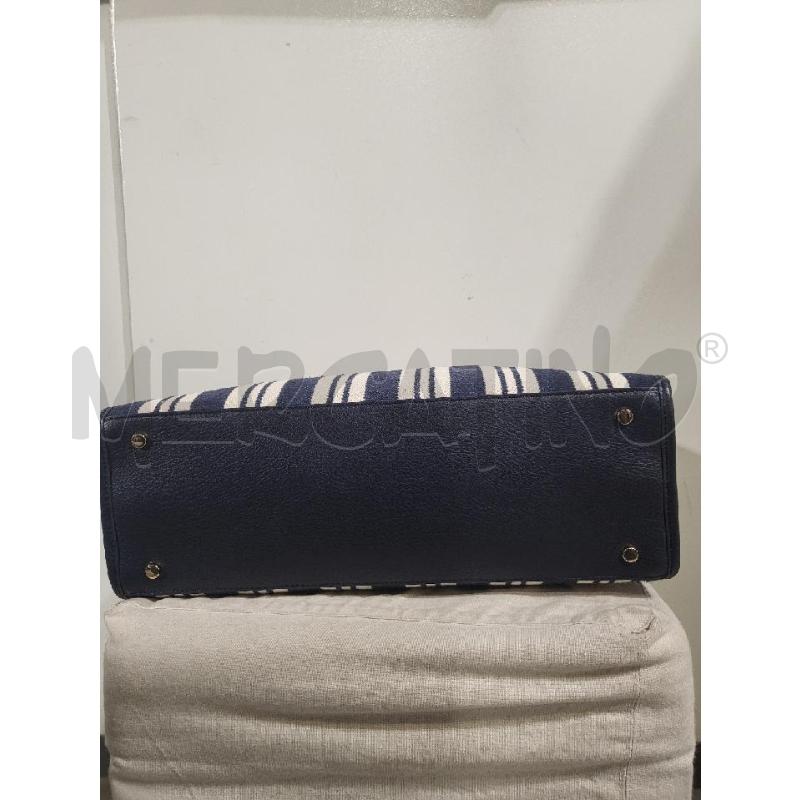 BORSA DONNA LIU JO TELA BEIGE BLU | Mercatino dell'Usato Modena 4