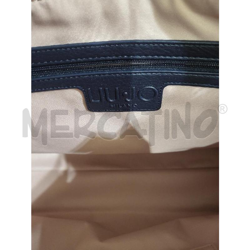 BORSA DONNA LIU JO TELA BEIGE BLU | Mercatino dell'Usato Modena 5