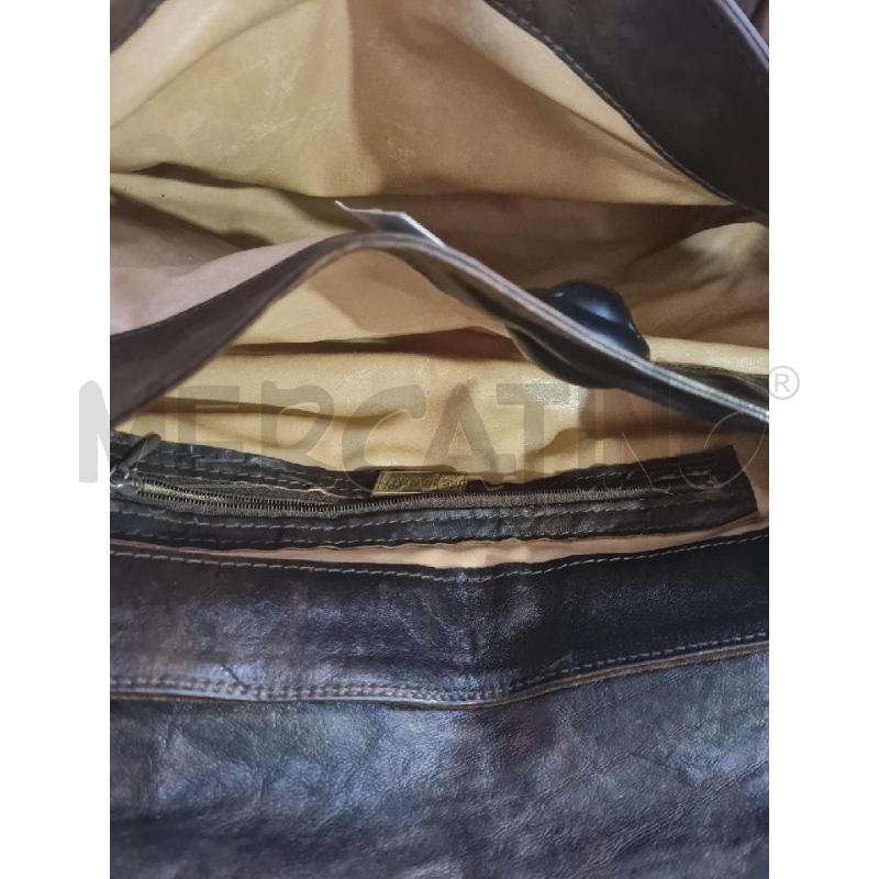 BORSA DONNA MARIANELLI MARRONE CAMOSCIO PROFILI PELLE | Mercatino dell'Usato Modena 5
