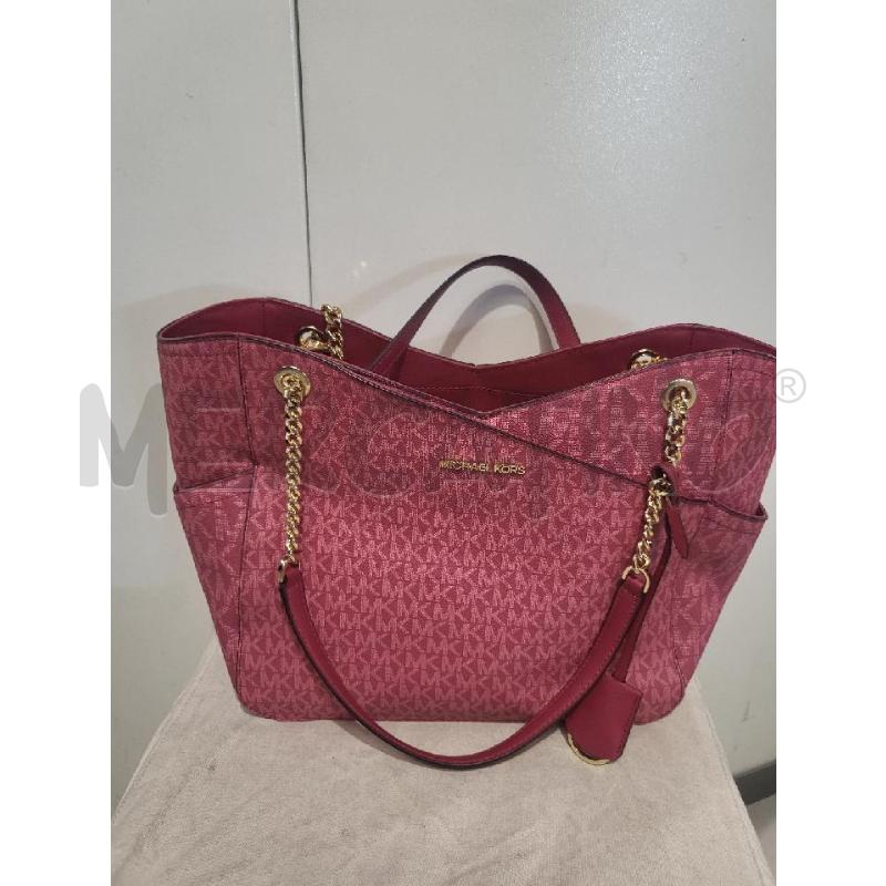 BORSA DONNA MICHAEL KORS BORDEAUX LOGO | Mercatino dell'Usato Modena 1