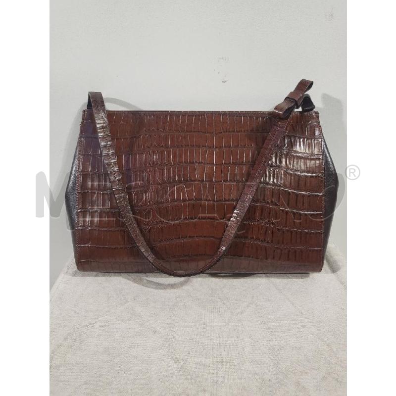BORSA DONNA NANNINI PELLE MARRON | Mercatino dell'Usato Modena 2
