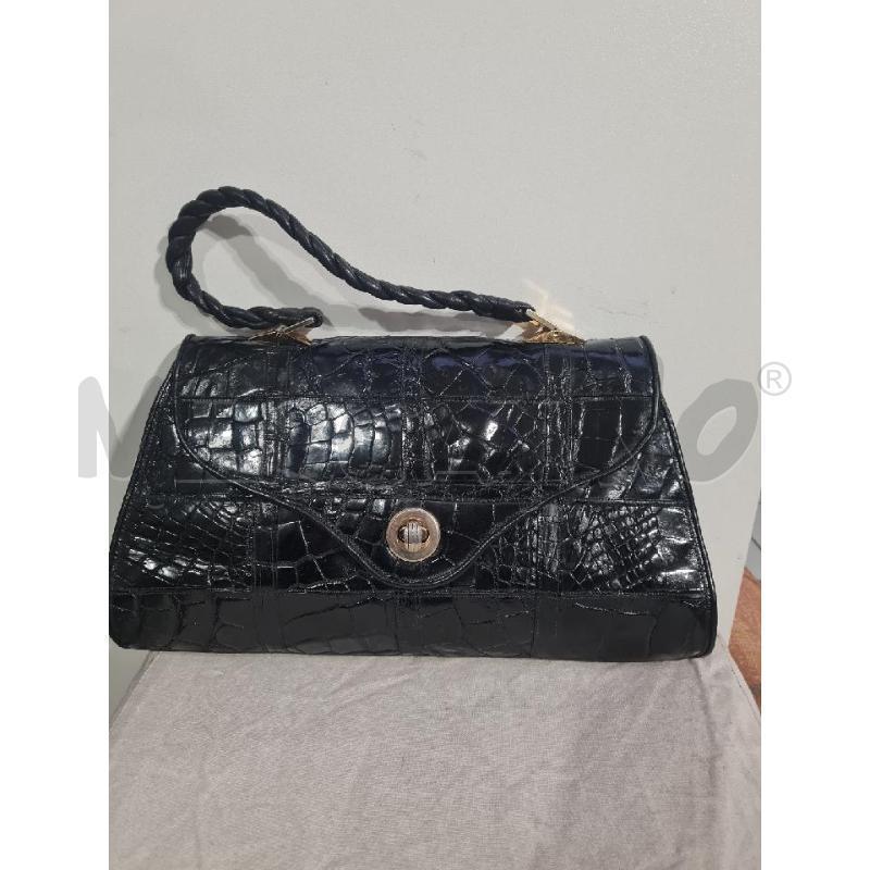 BORSA DONNA NERA COCCO NERA TRAC INTRECCIATA | Mercatino dell'Usato Modena 1