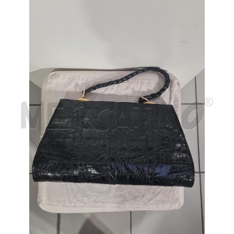 BORSA DONNA NERA COCCO NERA TRAC INTRECCIATA | Mercatino dell'Usato Modena 3