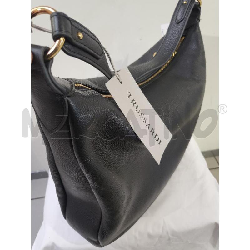 BORSA DONNA NERA HOBO TRUSSARDI | Mercatino dell'Usato Modena 4