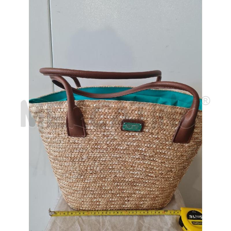 BORSA DONNA PAGLIA MANDARINA DUCK | Mercatino dell'Usato Modena 1