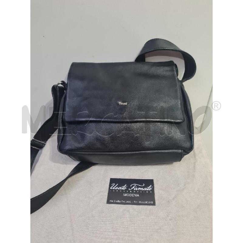 BORSA DONNA PELLE NERA ROSSI | Mercatino dell'Usato Modena 1