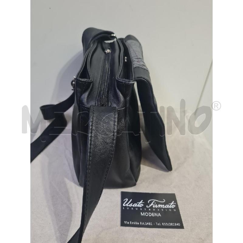 BORSA DONNA PELLE NERA ROSSI | Mercatino dell'Usato Modena 4