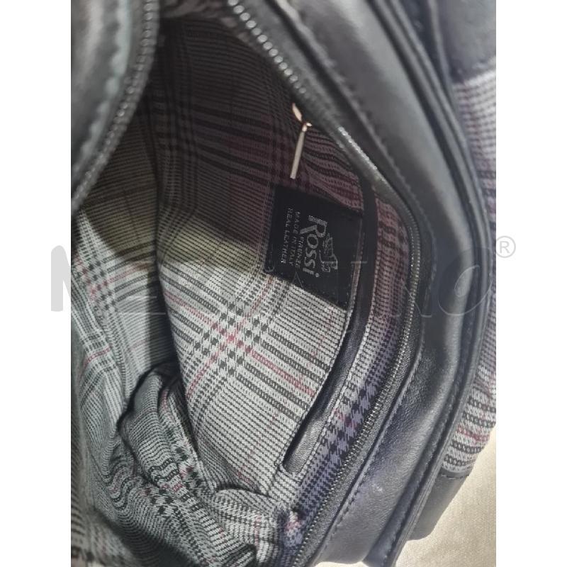 BORSA DONNA PELLE NERA ROSSI | Mercatino dell'Usato Modena 5