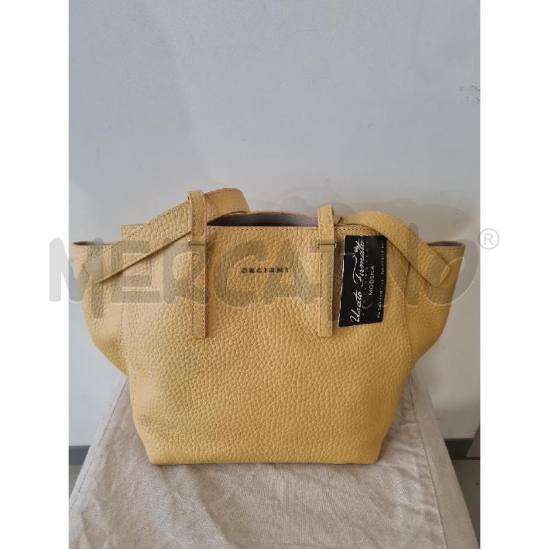 BORSA DONNA PELLE ORCIANI OCRA | Mercatino dell'Usato Modena 1