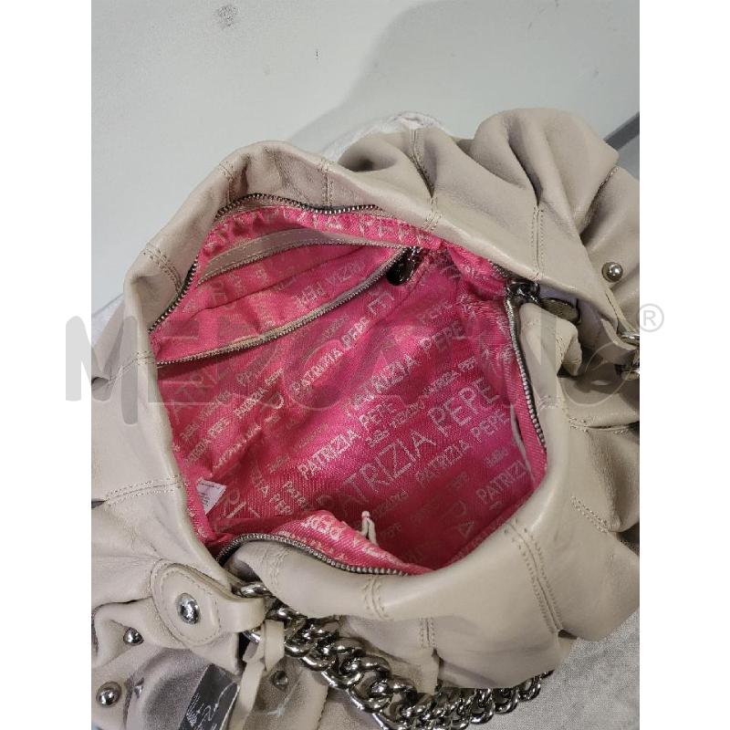 BORSA DONNA PELLE PATRIZIA PEPE BEIGE | Mercatino dell'Usato Modena 4