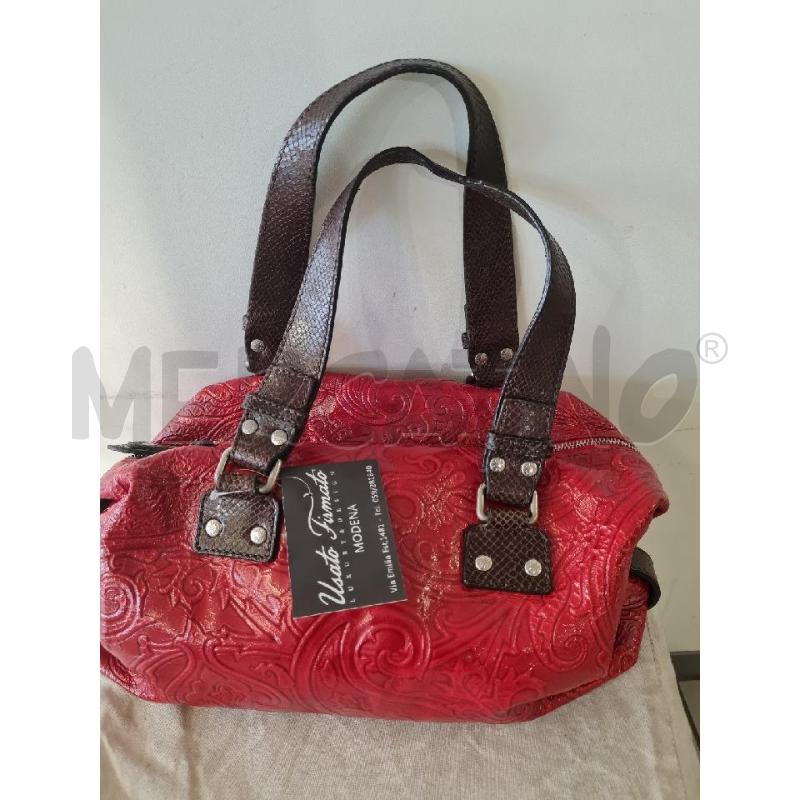 BORSA DONNA ROSSA ETRO MANICI PITONE | Mercatino dell'Usato Modena 1