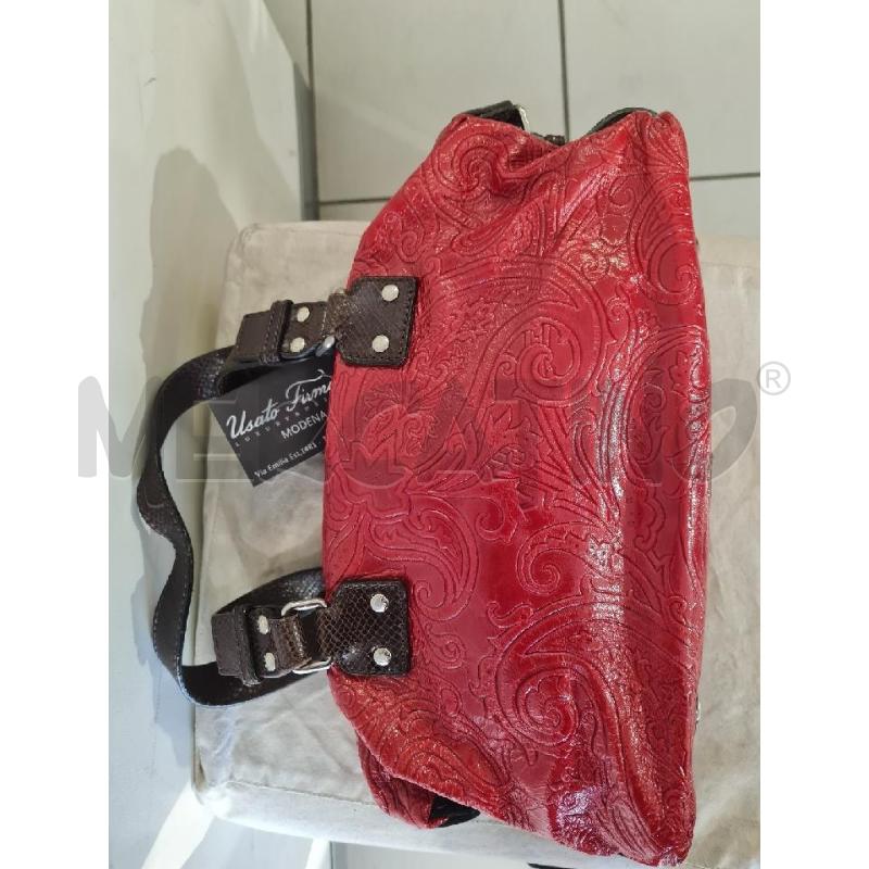BORSA DONNA ROSSA ETRO MANICI PITONE | Mercatino dell'Usato Modena 2