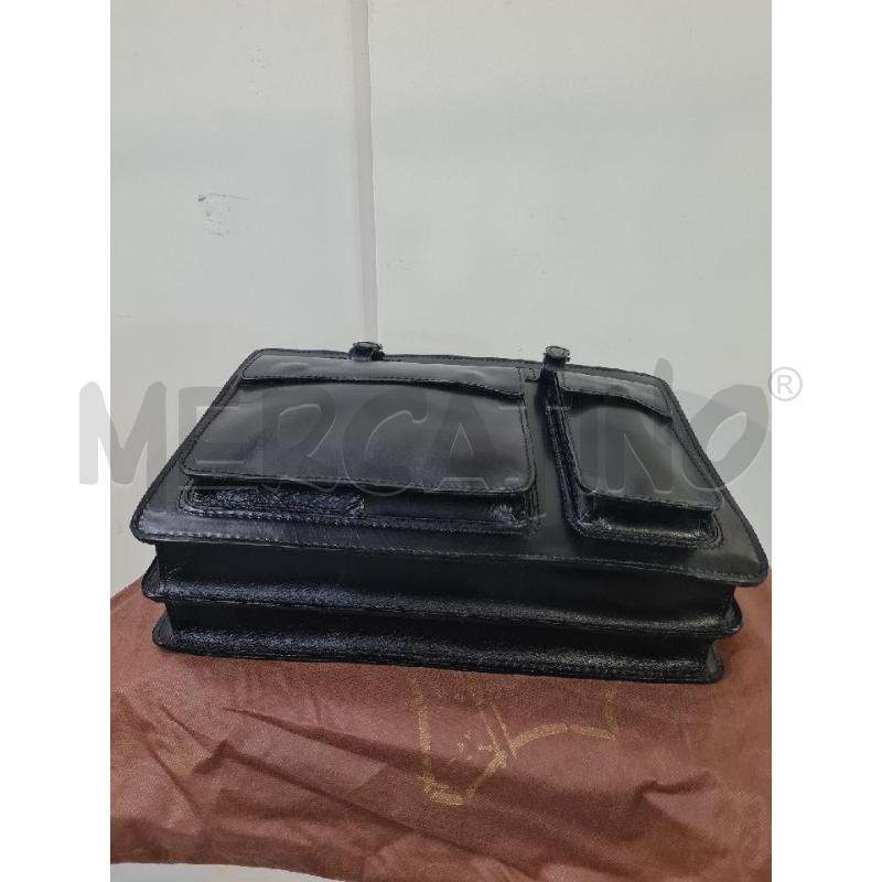 BORSA UNISEX PELLE NERA DA LAVORO | Mercatino dell'Usato Modena 2