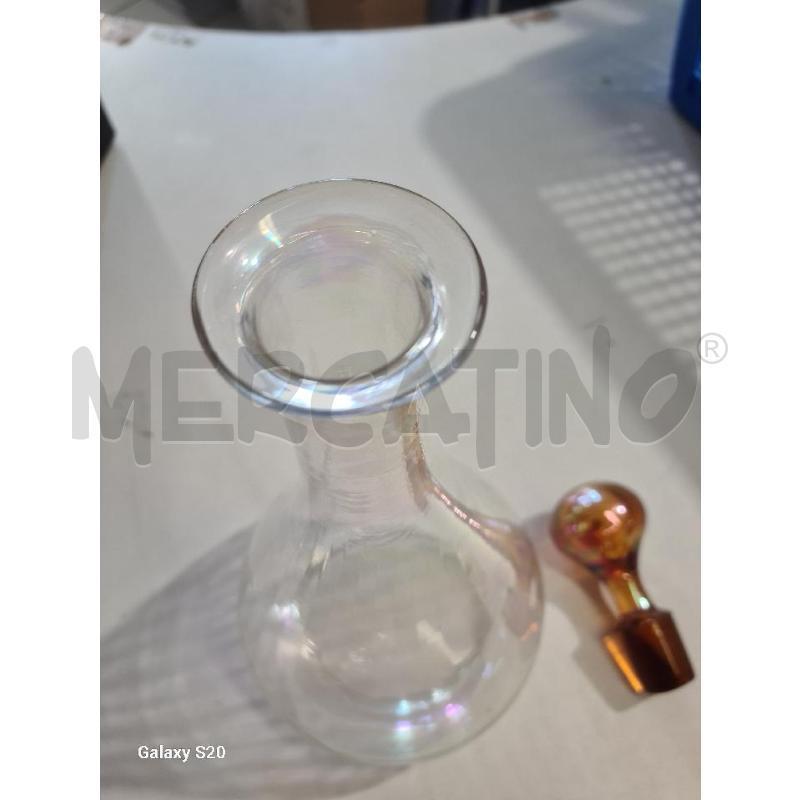 BOTTIGLIA MURANO IRIDESCENTE TAPPO COLOR AMBRATO | Mercatino dell'Usato Modena 3