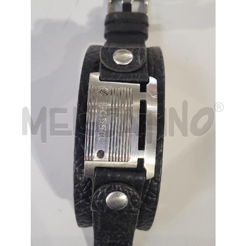 BRACCIALETTO FOSSIL PELLE NERA | Mercatino dell'Usato Modena 3