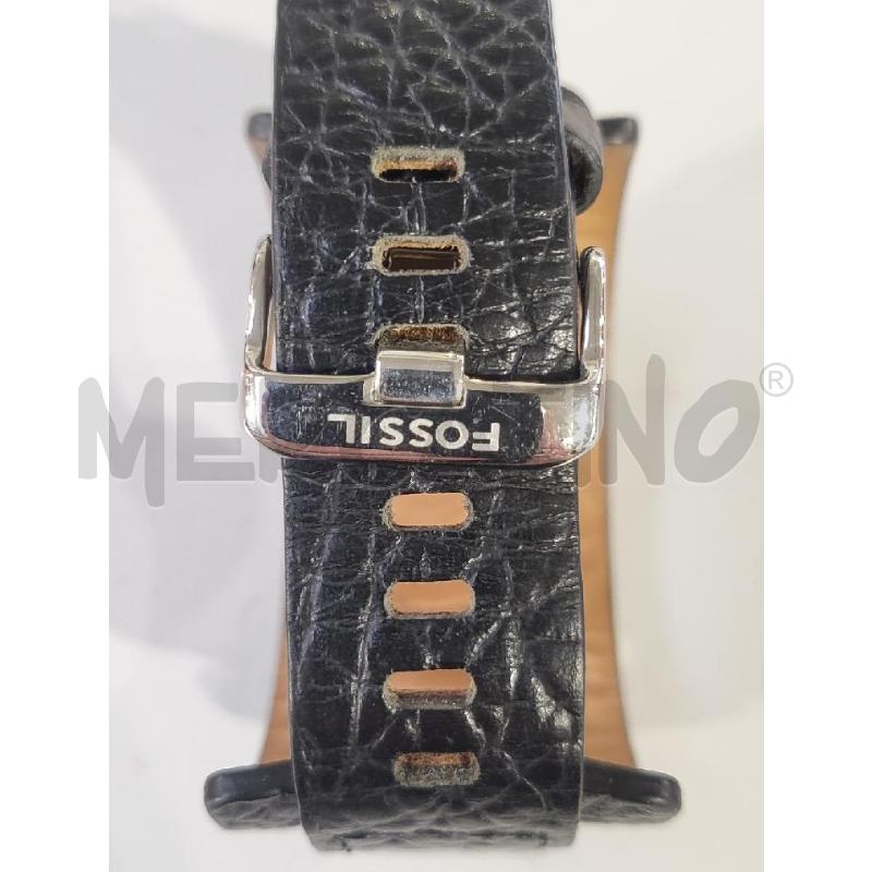 BRACCIALETTO FOSSIL PELLE NERA | Mercatino dell'Usato Modena 4