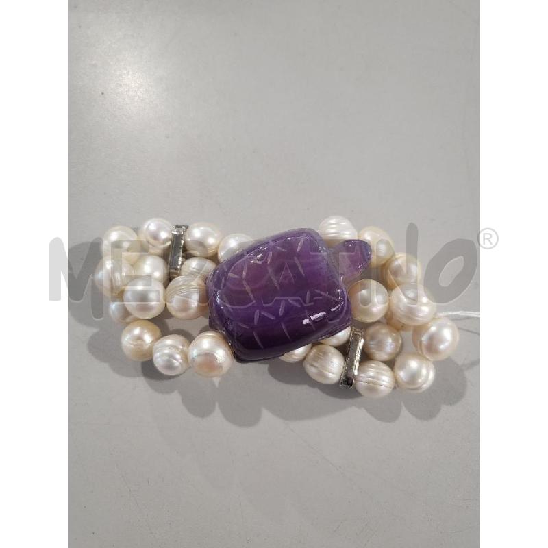 BRACCIALETTO PERLE TARTARUGA VIOLA | Mercatino dell'Usato Modena 1