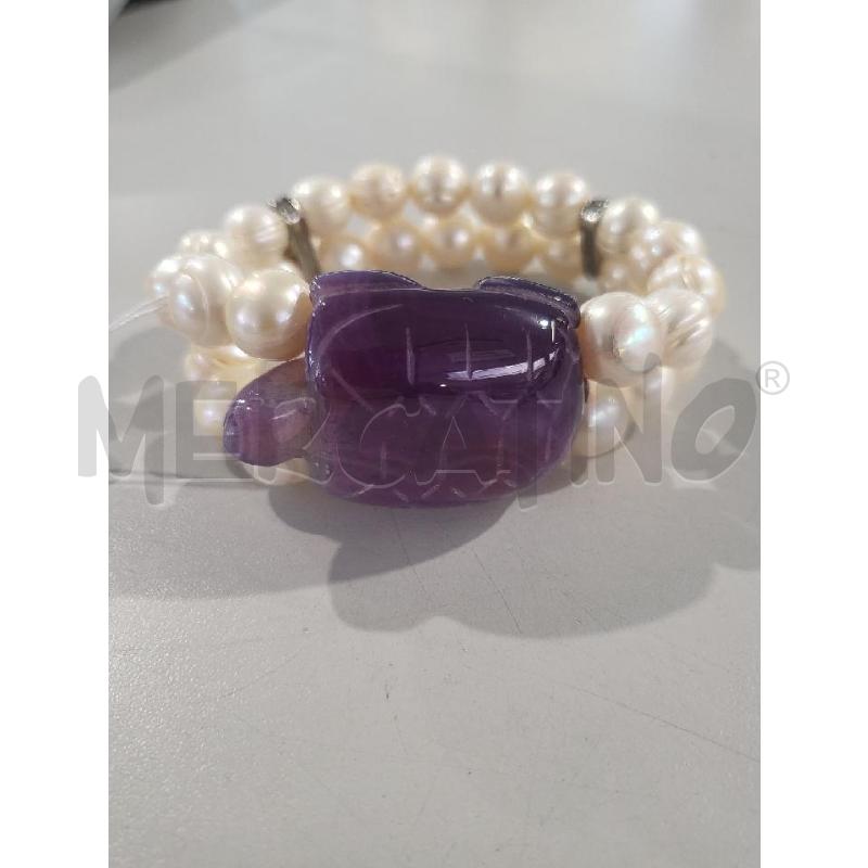 BRACCIALETTO PERLE TARTARUGA VIOLA | Mercatino dell'Usato Modena 3