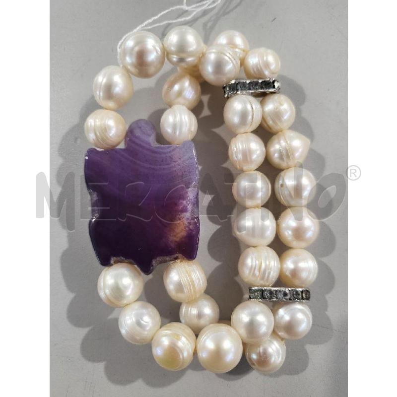 BRACCIALETTO PERLE TARTARUGA VIOLA | Mercatino dell'Usato Modena 5