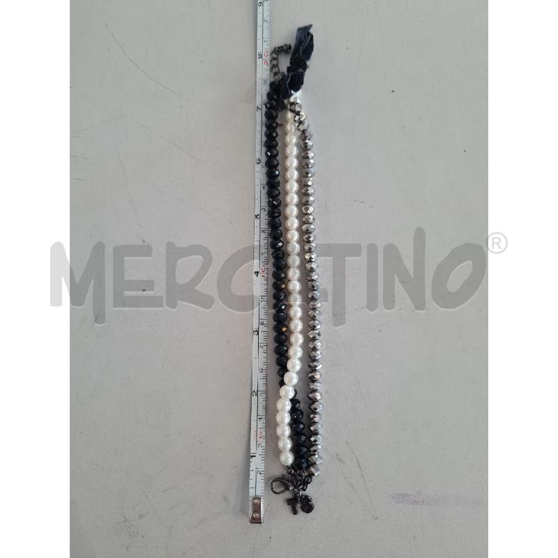 BRACCIALETTO TWIN SET PERLE NERE  | Mercatino dell'Usato Modena 1