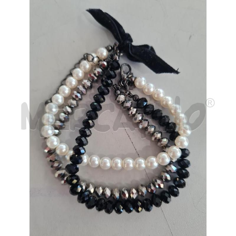 BRACCIALETTO TWIN SET PERLE NERE  | Mercatino dell'Usato Modena 3