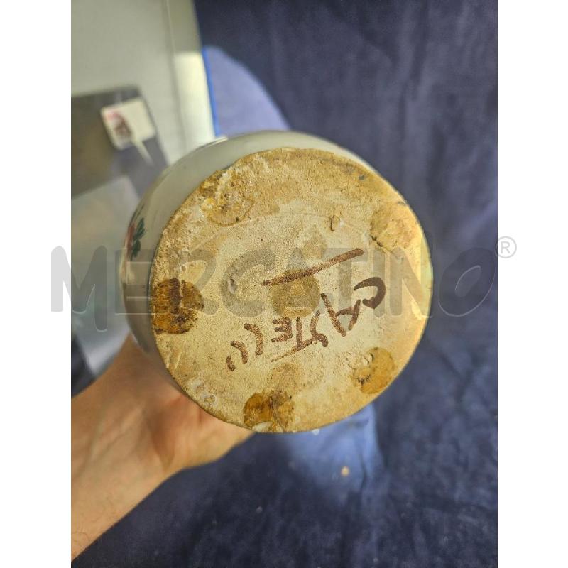 BROCCA ANTICA MAIOLICA CASTELLI ROTTA DIPINTA A MANO ROSE | Mercatino dell'Usato Modena 5