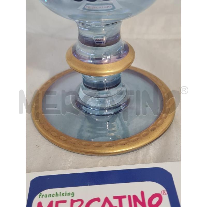 CALICE CRIST. 16CM BLU BORDO DORATURA | Mercatino dell'Usato Modena 3