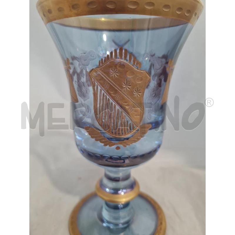 CALICE CRIST. 16CM BLU BORDO DORATURA | Mercatino dell'Usato Modena 5