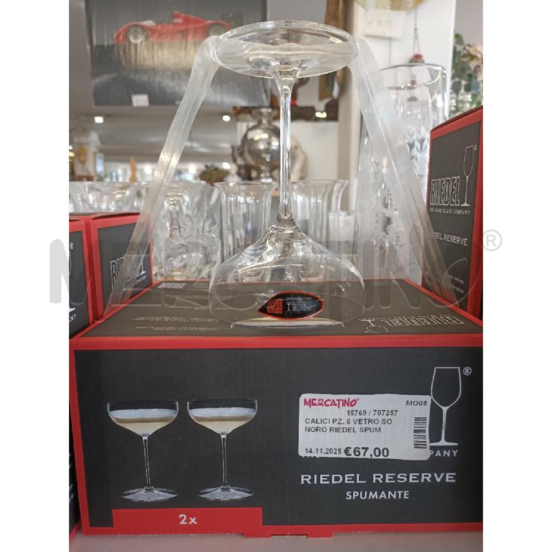CALICI PZ. 6 VETRO SONORO RIEDEL SPUMANTE | Mercatino dell'Usato Modena 2